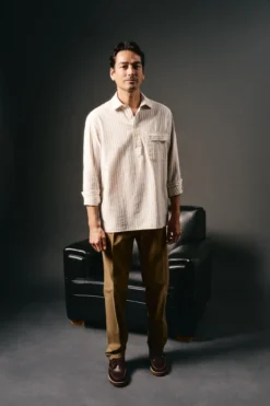 Polera de algodón con lino