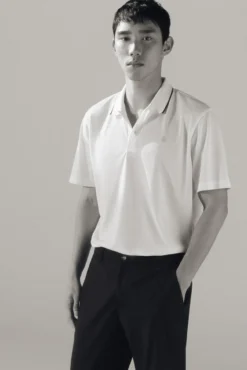 Polo coolmax® cuello jacquard