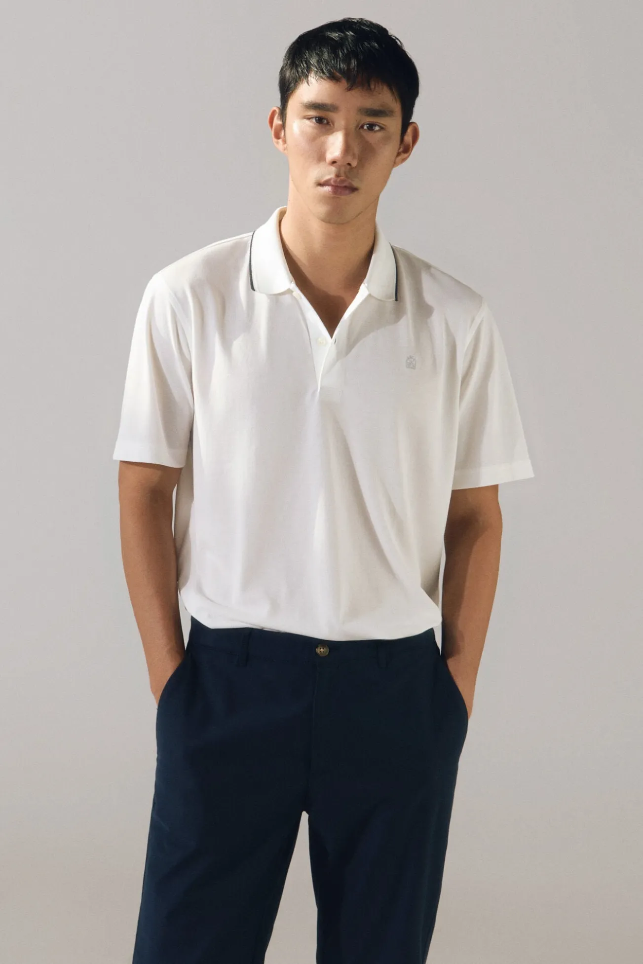 Polo coolmax® cuello jacquard