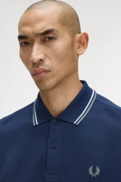 Polo de hombre de piqué de manga larga