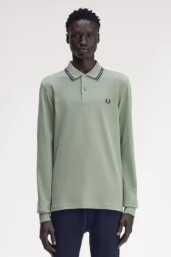 Polo de hombre de piqué de manga larga