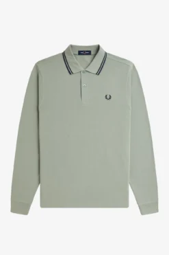 Polo de hombre de piqué de manga larga