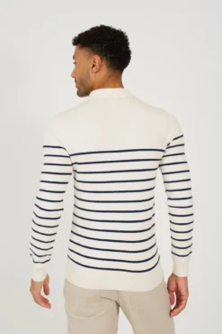 Polo de punto a rayas
