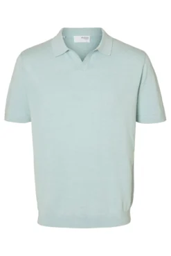 Polo de punto con cuello abierto
