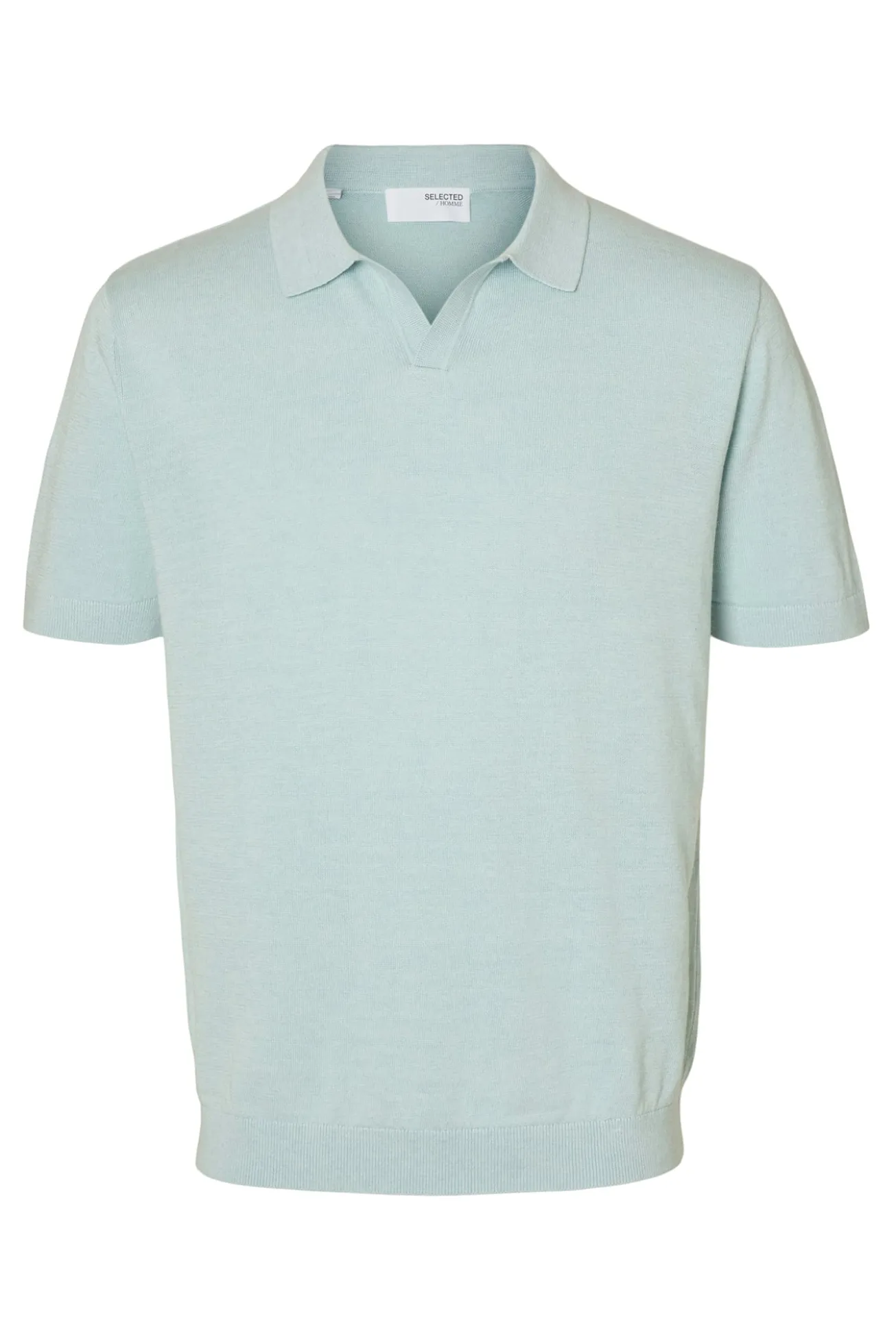 Polo de punto con cuello abierto