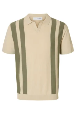 Polo de punto con cuello abierto