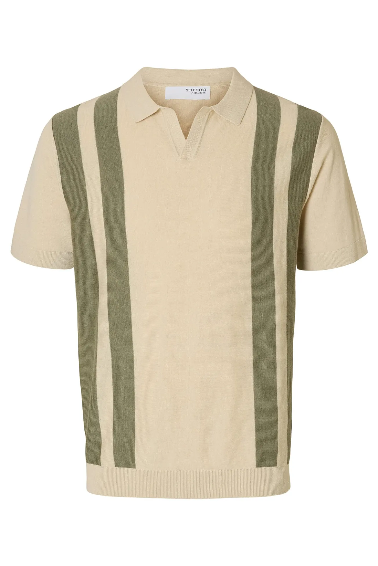 Polo de punto con cuello abierto