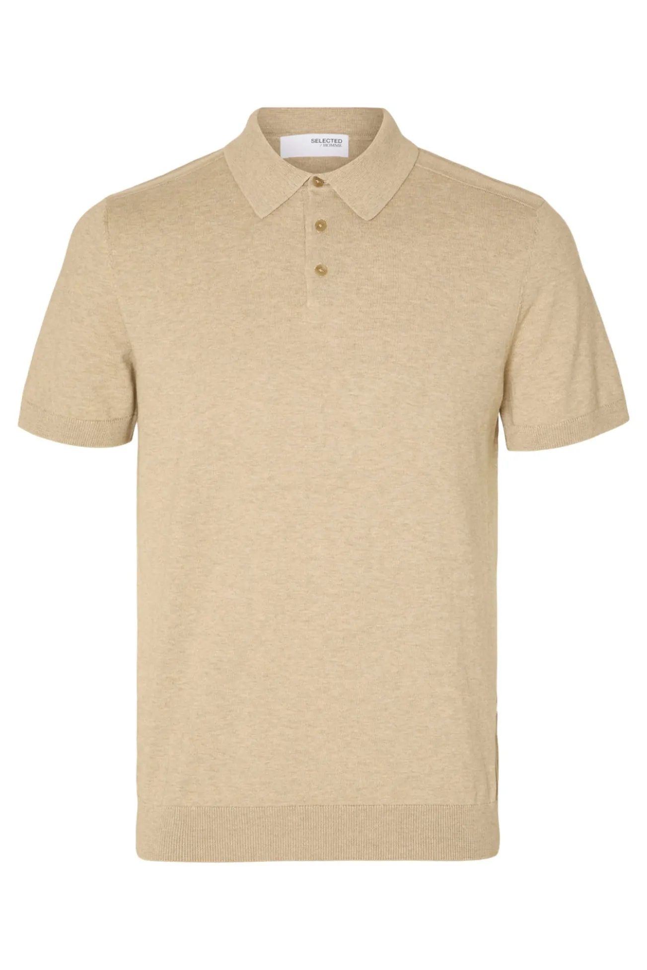 Polo de punto de manga corta.