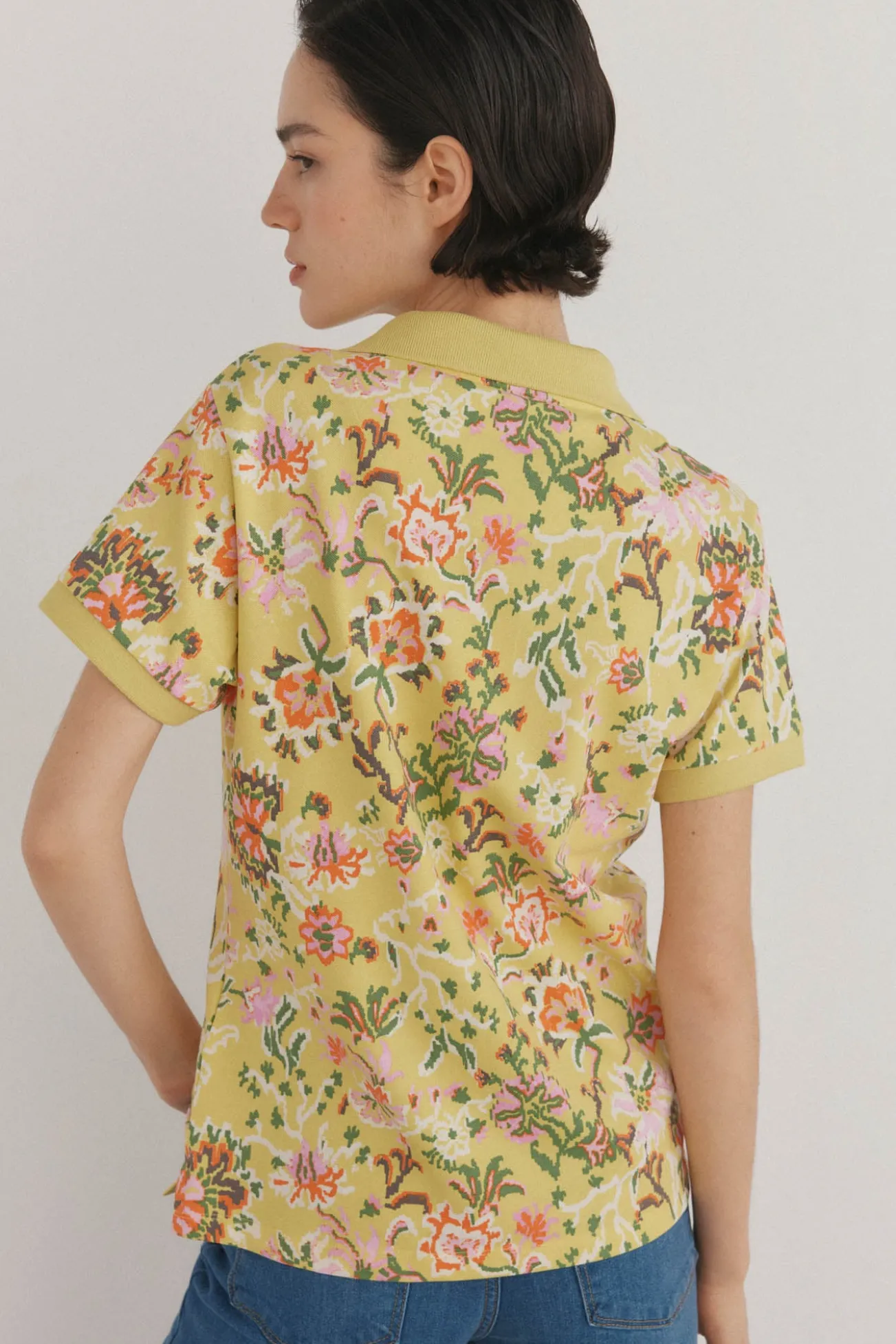Polo estampado manga corta