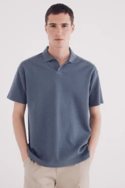Polo estructura waffle regular fit