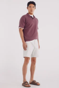 Polo estructura waffle regular fit