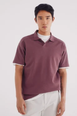 Polo estructura waffle regular fit