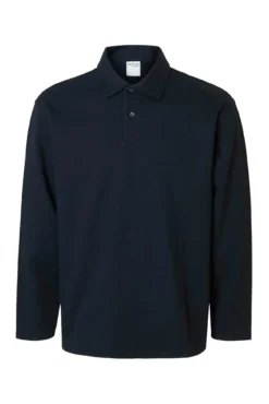 Polo jacquard manga larga 100% algodón orgánico
