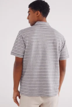 Polo jersey microraya estructura regular fit