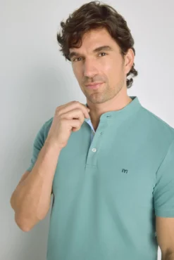 Polo manga corta cuello mao