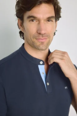 Polo manga corta cuello mao