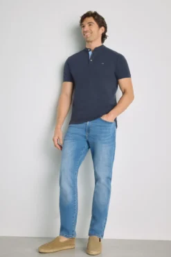 Polo manga corta cuello mao