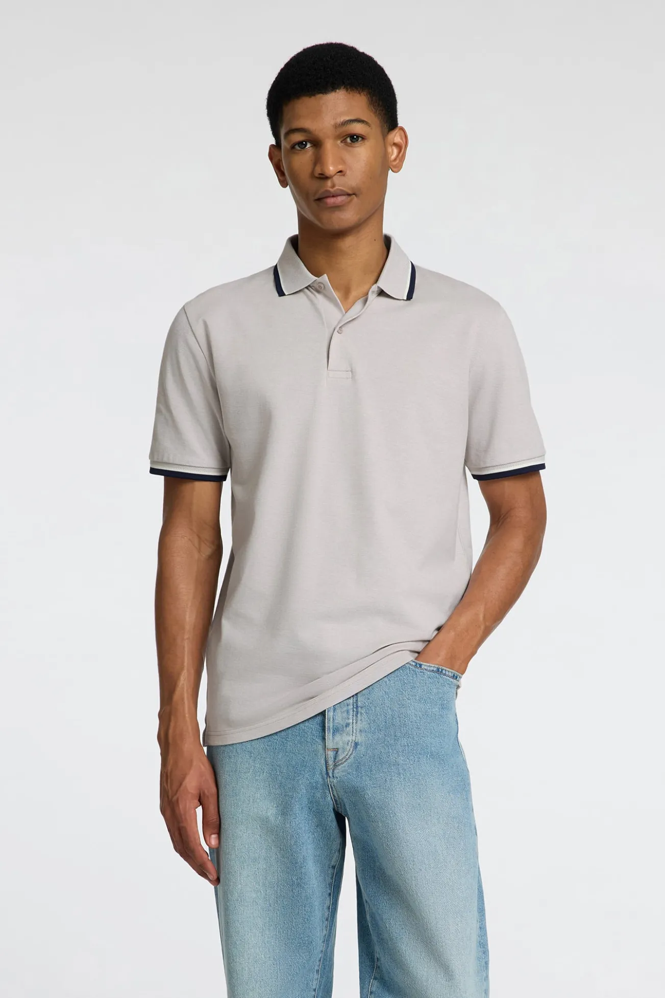 Polo manga corta piqué