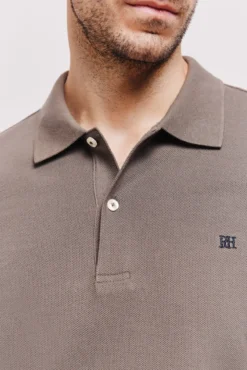 Polo manga larga con logo bordado