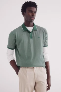 Polo oxford cuello contraste regular fit