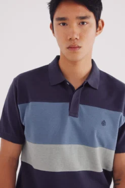 Polo piqué bloques color regular fit