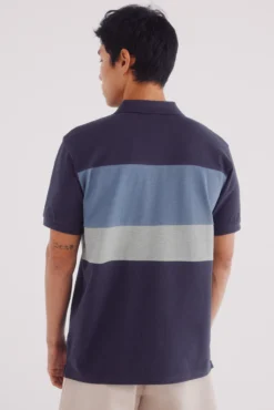 Polo piqué bloques color regular fit