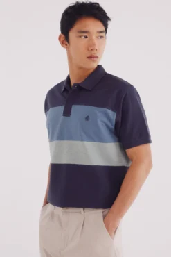 Polo piqué bloques color regular fit