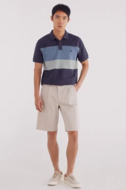 Polo piqué bloques color regular fit