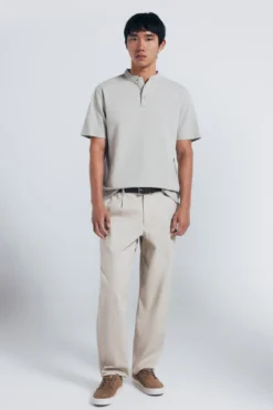 Polo piqué cuello mao regular fit