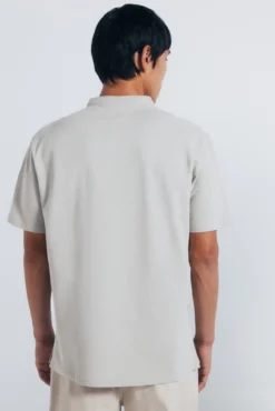 Polo piqué cuello mao regular fit