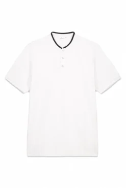 Polo piqué cuello mao slim fit