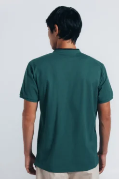 Polo piqué cuello mao slim fit