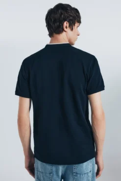 Polo piqué cuello mao slim fit