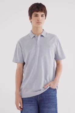 Polo piqué estructura bicolor regular fit