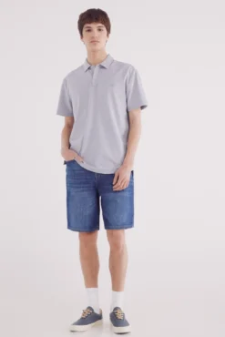 Polo piqué estructura bicolor regular fit