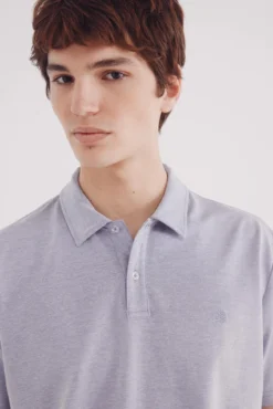 Polo piqué estructura bicolor regular fit