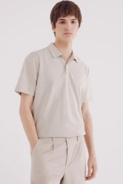 Polo piqué estructura bicolor regular fit