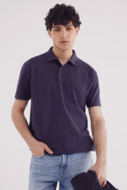 Polo piqué fantasía color regular fit
