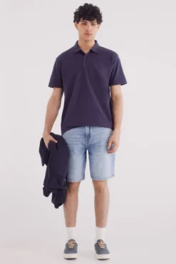 Polo piqué fantasía color regular fit