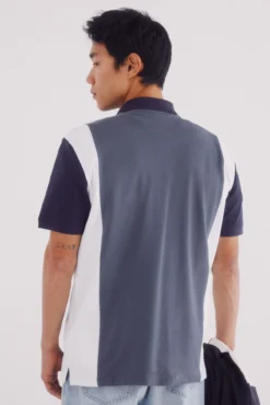 Polo piqué rayas verticales regular fit