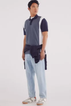 Polo piqué rayas verticales regular fit