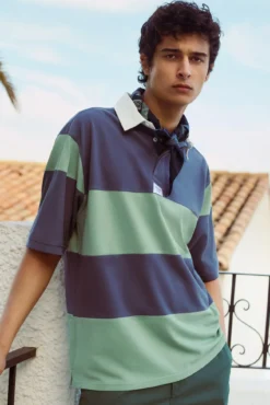 Polo piqué rugby boxy fit