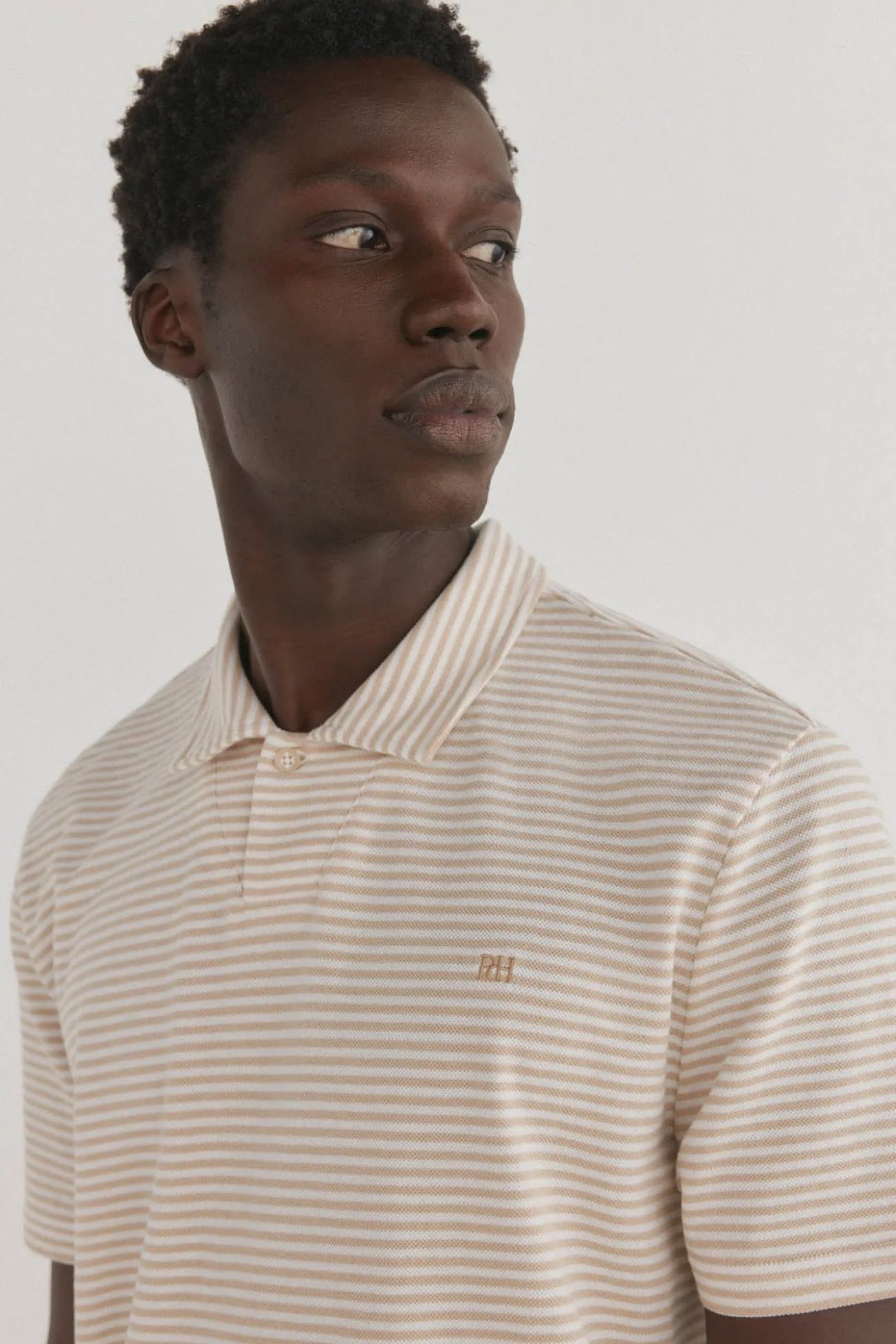 Polo rayas cuello abierto