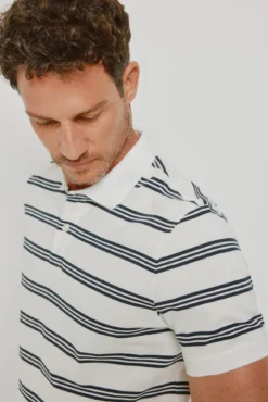 Polo rayas manga corta