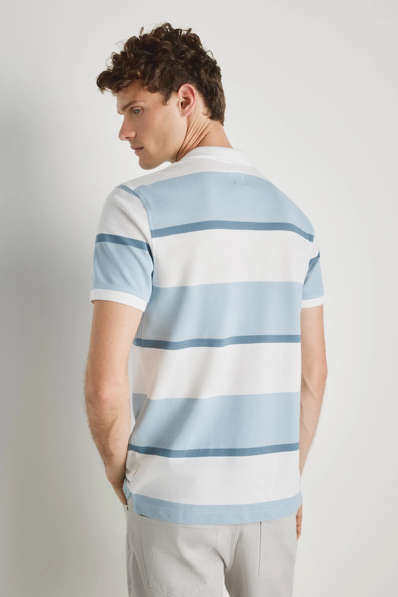 Polo rayas manga corta