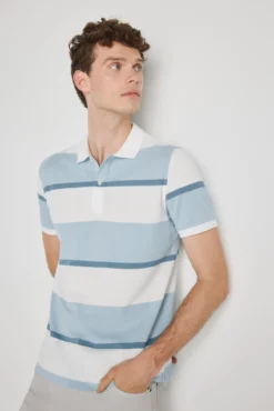 Polo rayas manga corta