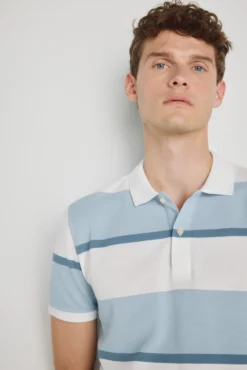 Polo rayas manga corta