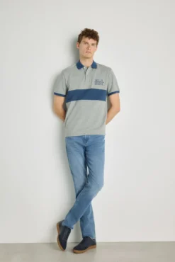 Polo rayas manga corta