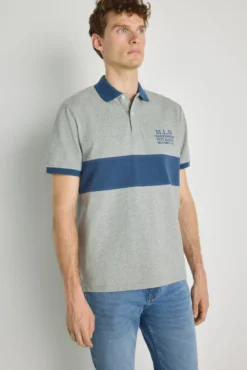 Polo rayas manga corta