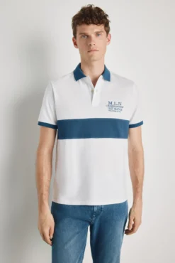 Polo rayas manga corta